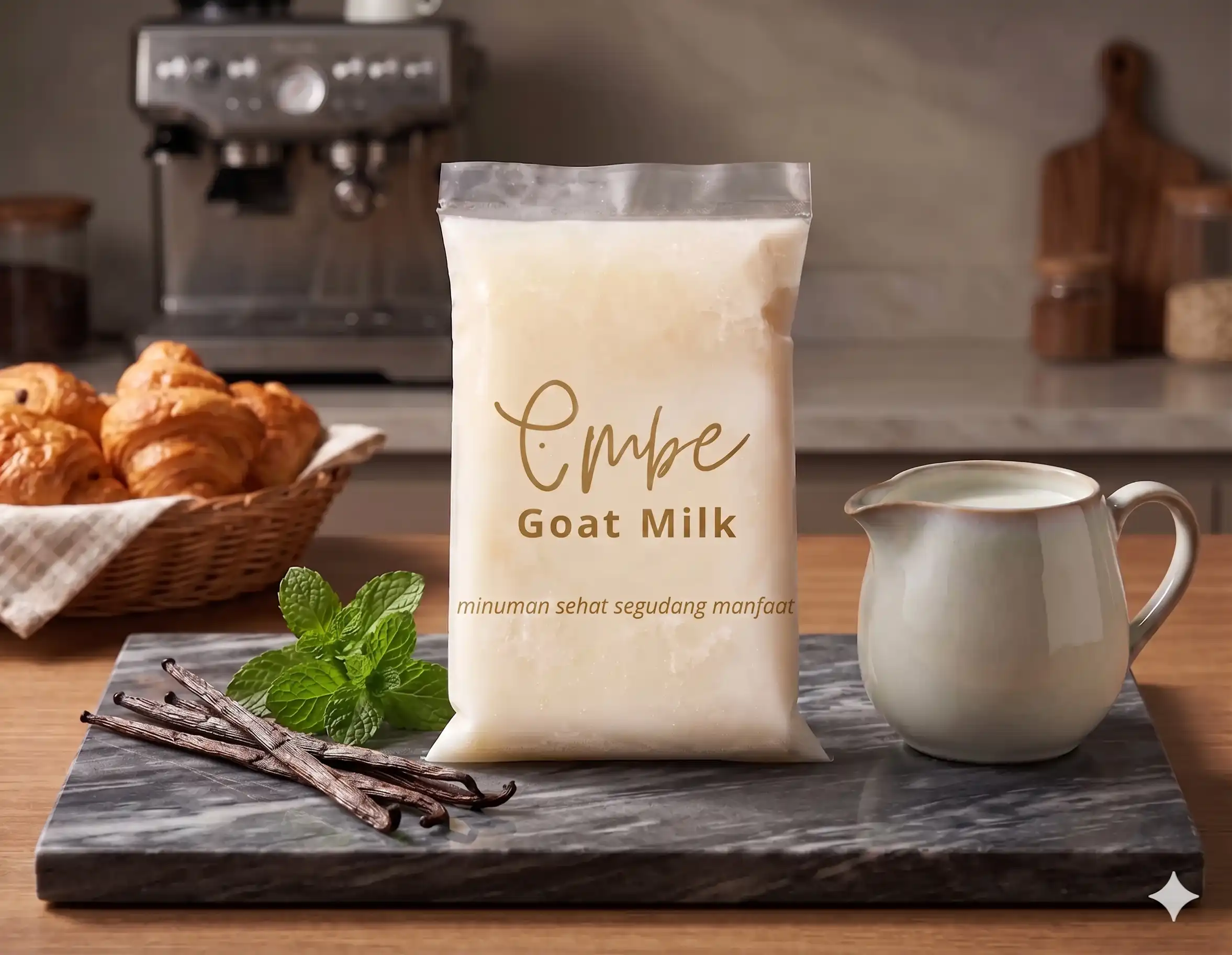 Susu kambing raw 200 ml plastik Embe