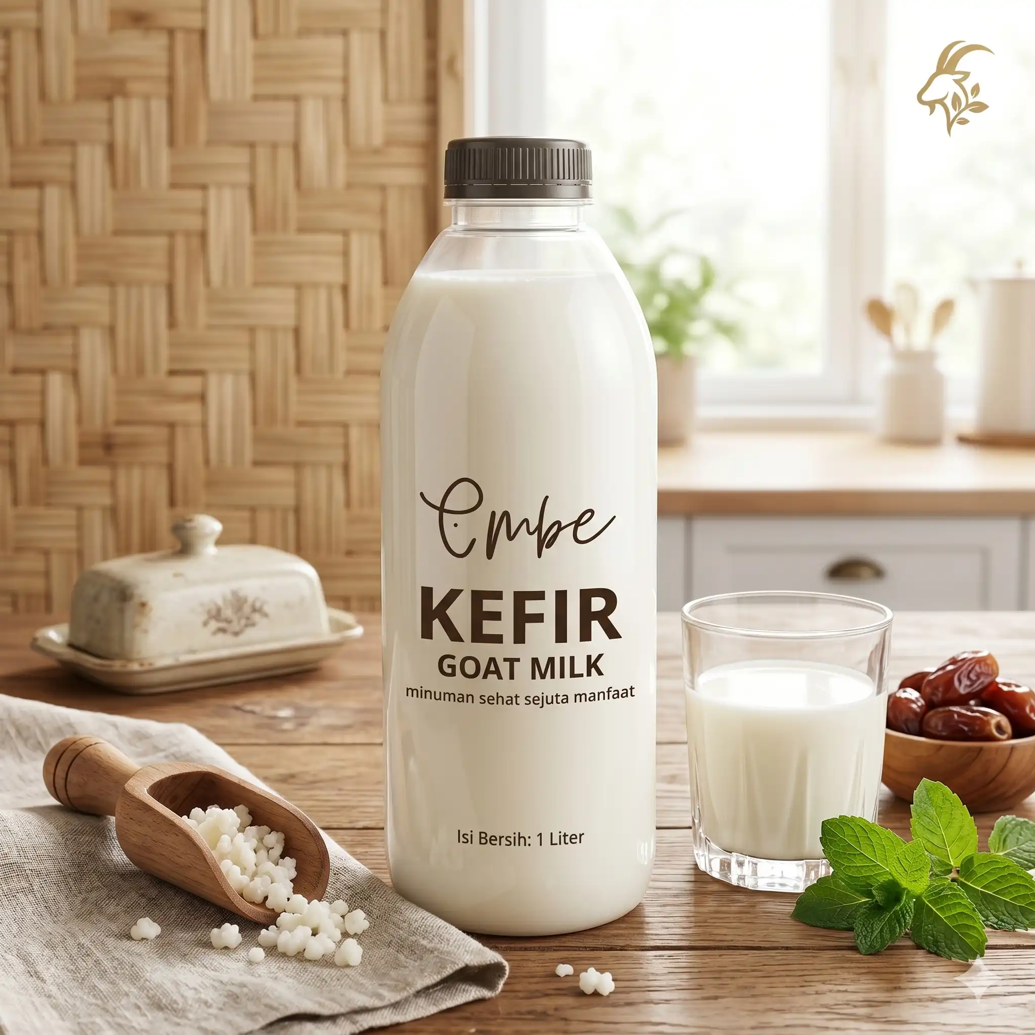 Kefir susu kambing 1 liter botol Embe
