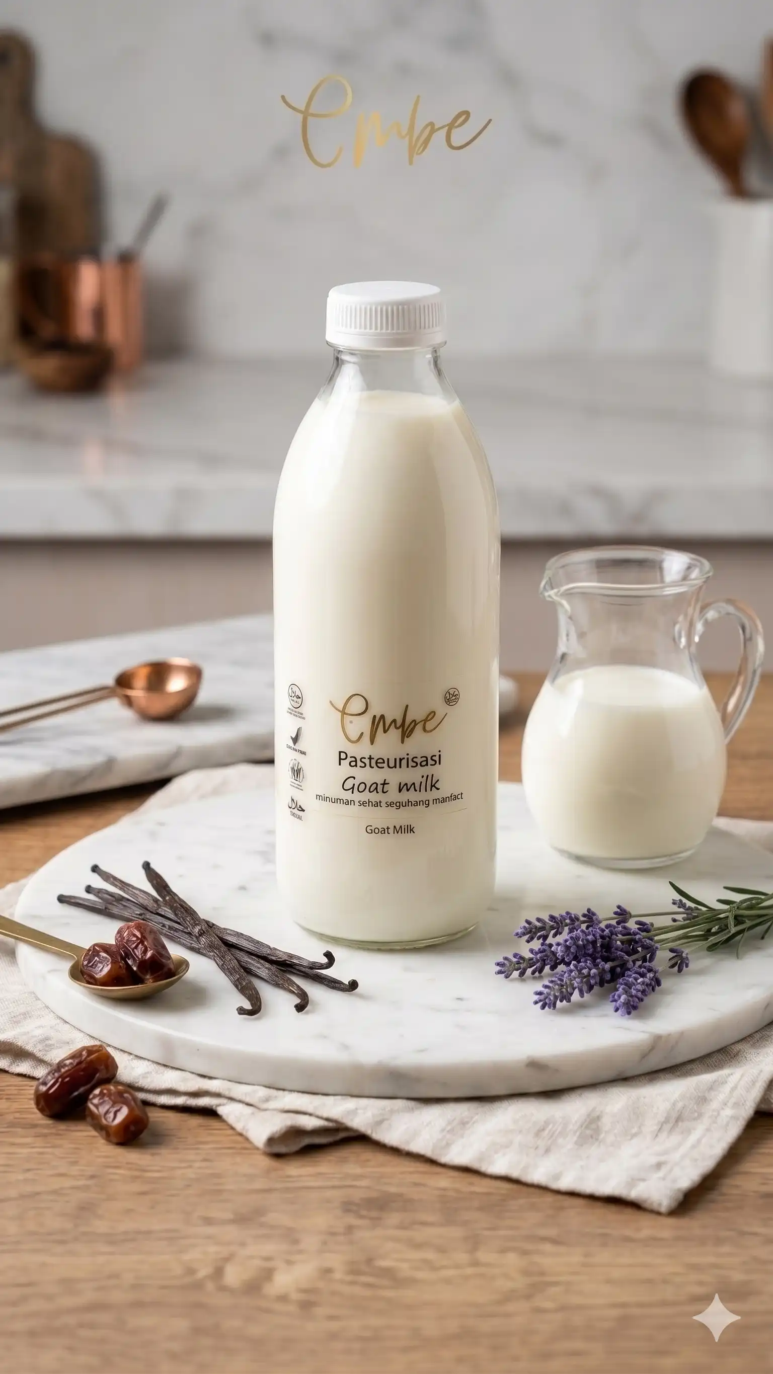 Susu kambing pasteurisasi literan Embe untuk stok keluarga